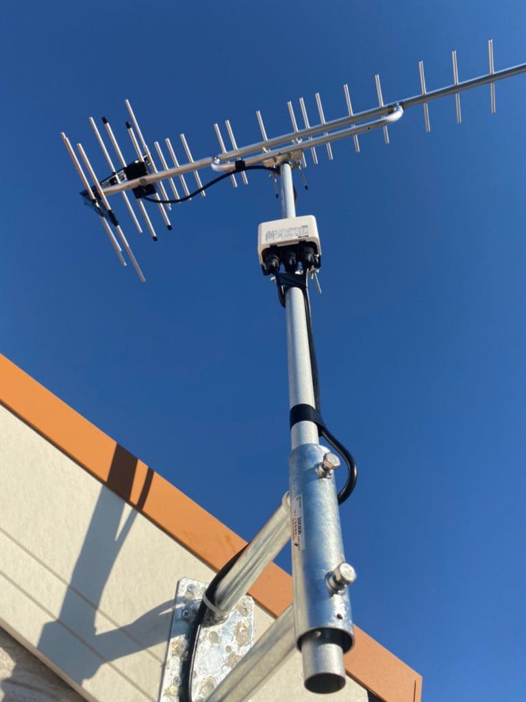 年12月2日 京都府宇治市伊勢田町u様邸 Uhfアンテナ設置工事 地デジ テレビアンテナ工事 設置 取り付けのみずほアンテナ