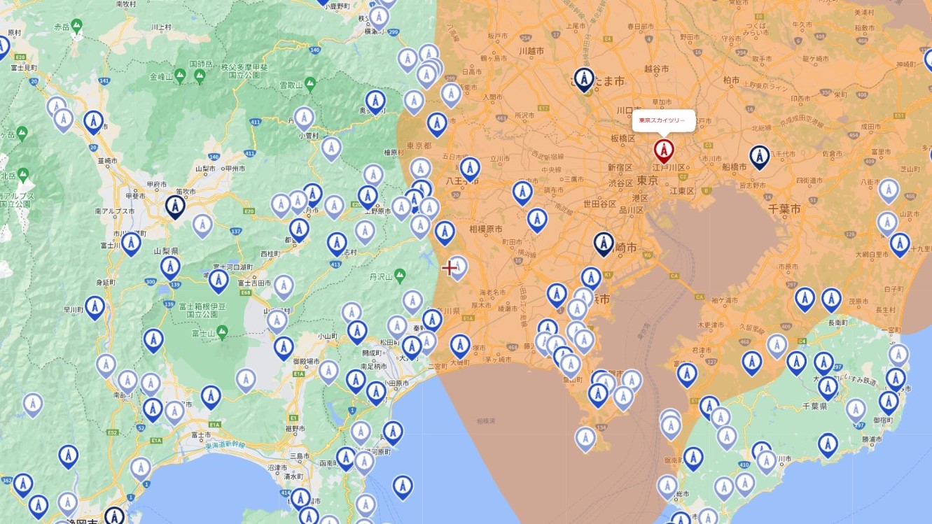 神奈川県の地デジ電波受信状況