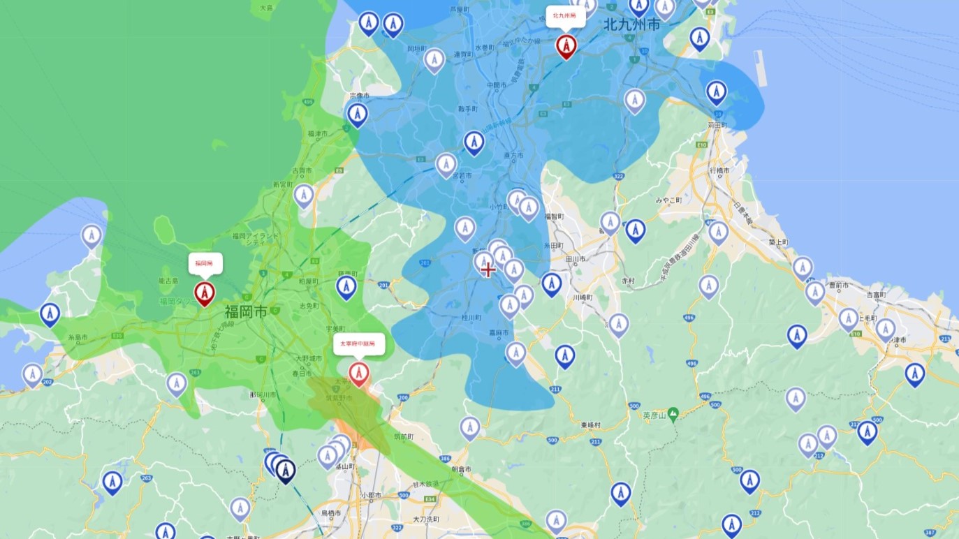 福岡県の地デジ電波受信状況