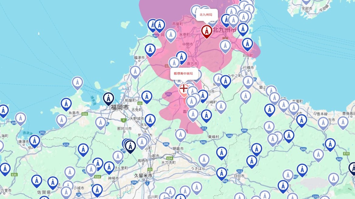 飯塚市の電波事情