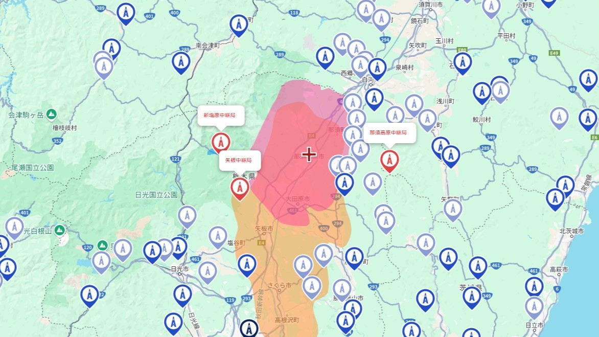 那須塩原市の電波事情