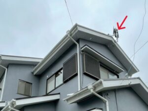 テレビアンテナ設置の実際の様子
