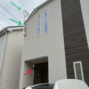 2025年11月11日　神奈川県横浜市旭区南本宿町K様邸　防犯カメラ・デザインアンテナと4K8K対応BSCSアンテナ設置工事