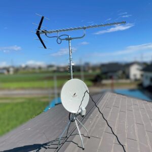 2025年12月29日　茨城県結城市上山川I様邸　UHFアンテナと4K8K対応BS/CSアンテナ交換工事