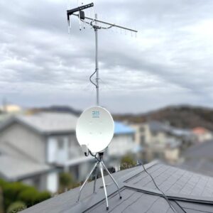 2026年4月12日　神奈川県中郡大磯町石神台T様邸　UHFアンテナと4K8K対応BS/CSアンテナ設置工事